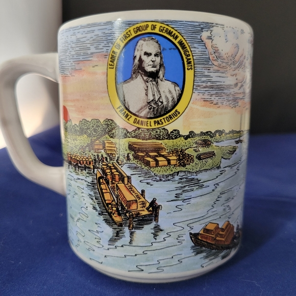 Vintage Gerzit W. Germany commemorative 300 Years of Germans in America Mug/Cup - Picture 5 of 10